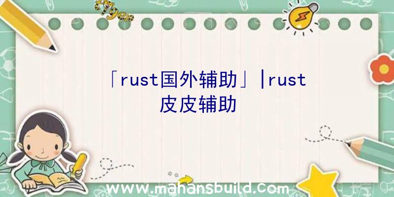 「rust国外辅助」|rust皮皮辅助